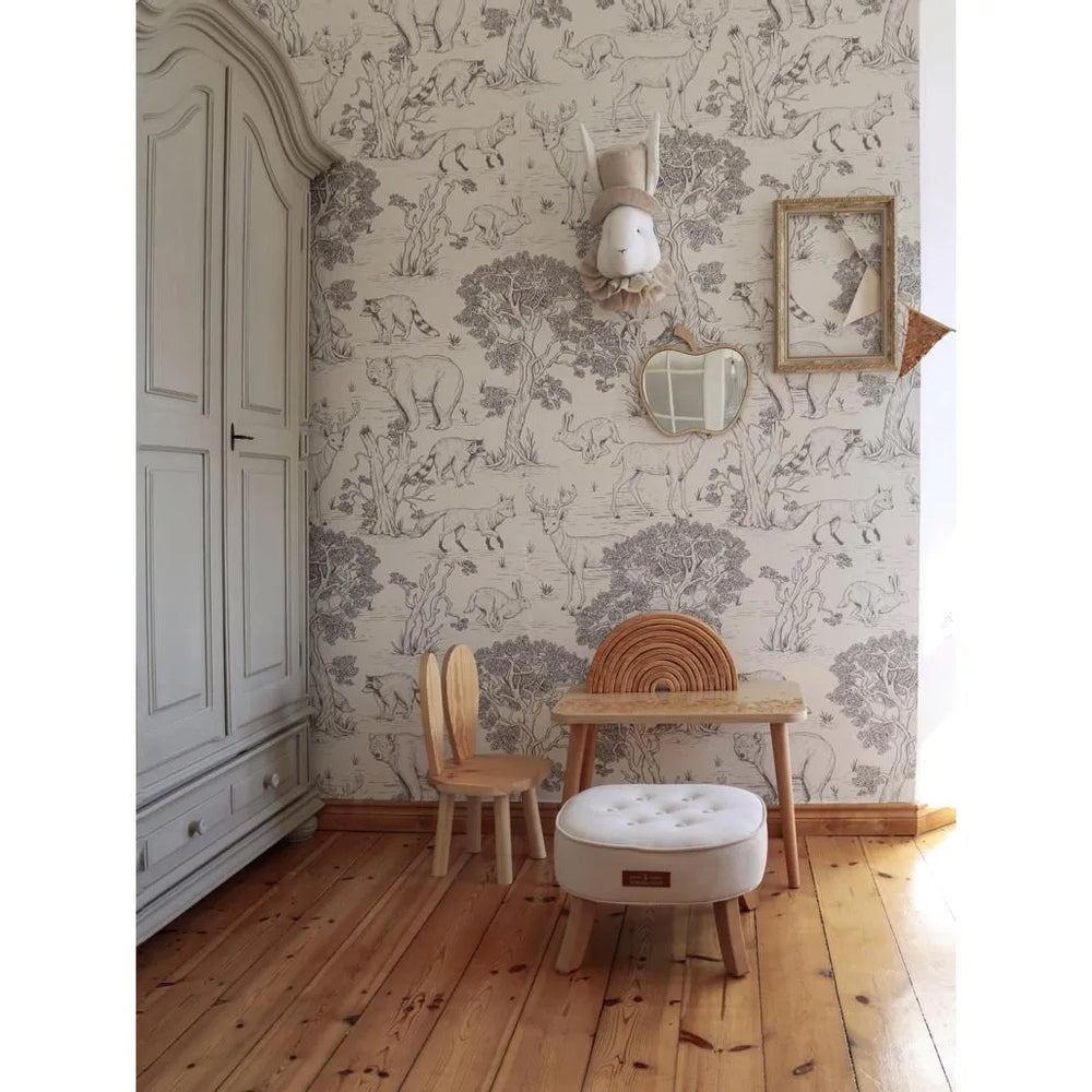 Apple Mirror - Safe Acrylic and Wooden Mirror for Kids - 30cmx30cm - Wall Decoration - Cut It Now