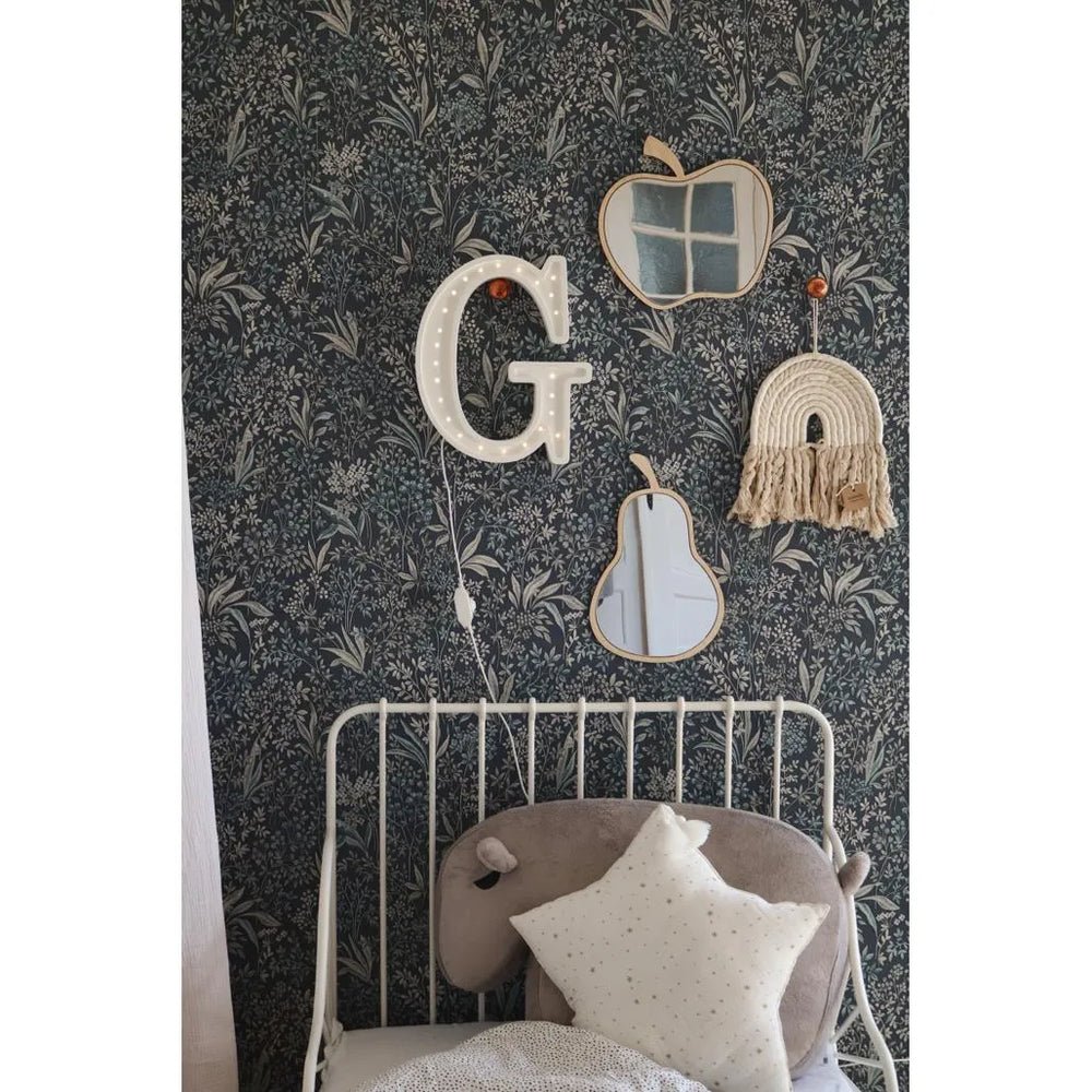 Apple Mirror - Safe Acrylic and Wooden Mirror for Kids - 30cmx30cm - Wall Decoration - Cut It Now