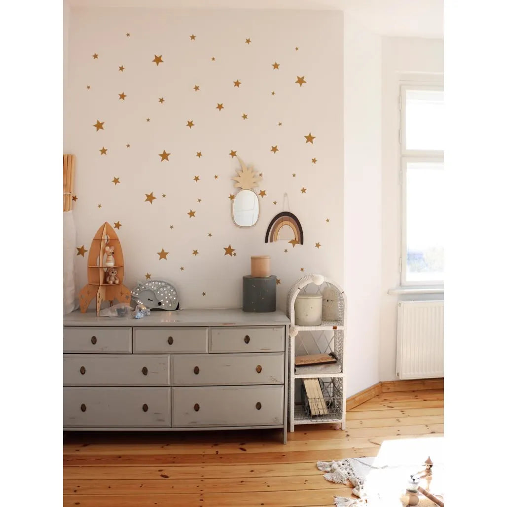 Pineapple Shaped Mirror - Safe Acrylic and Wooden Mirror Suitable for Kids - 23cmx48cm - Wall Decoration - Cut It