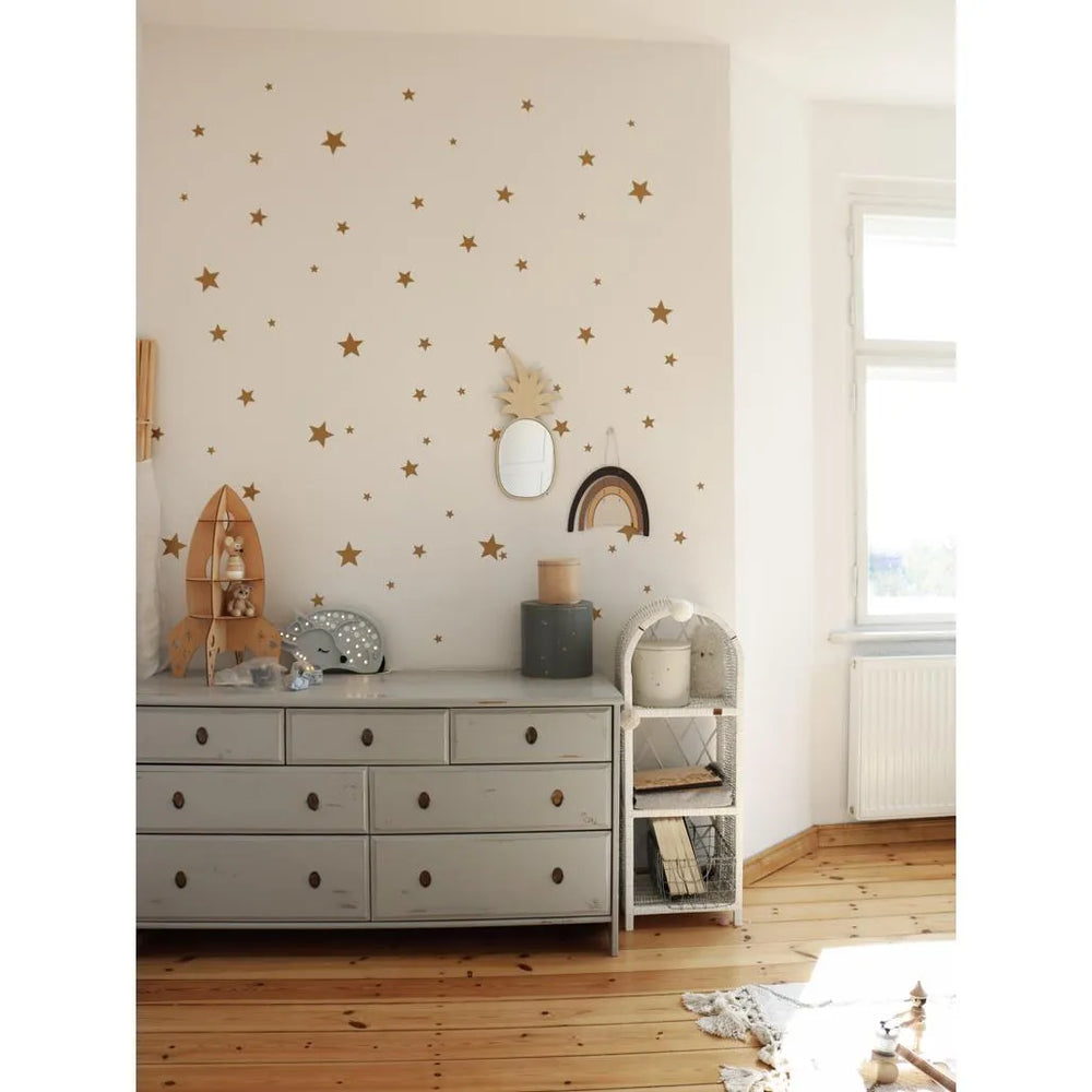 Pineapple Shaped Mirror - Safe Acrylic and Wooden Mirror Suitable for Kids - 23cmx48cm - Wall Decoration - Cut It