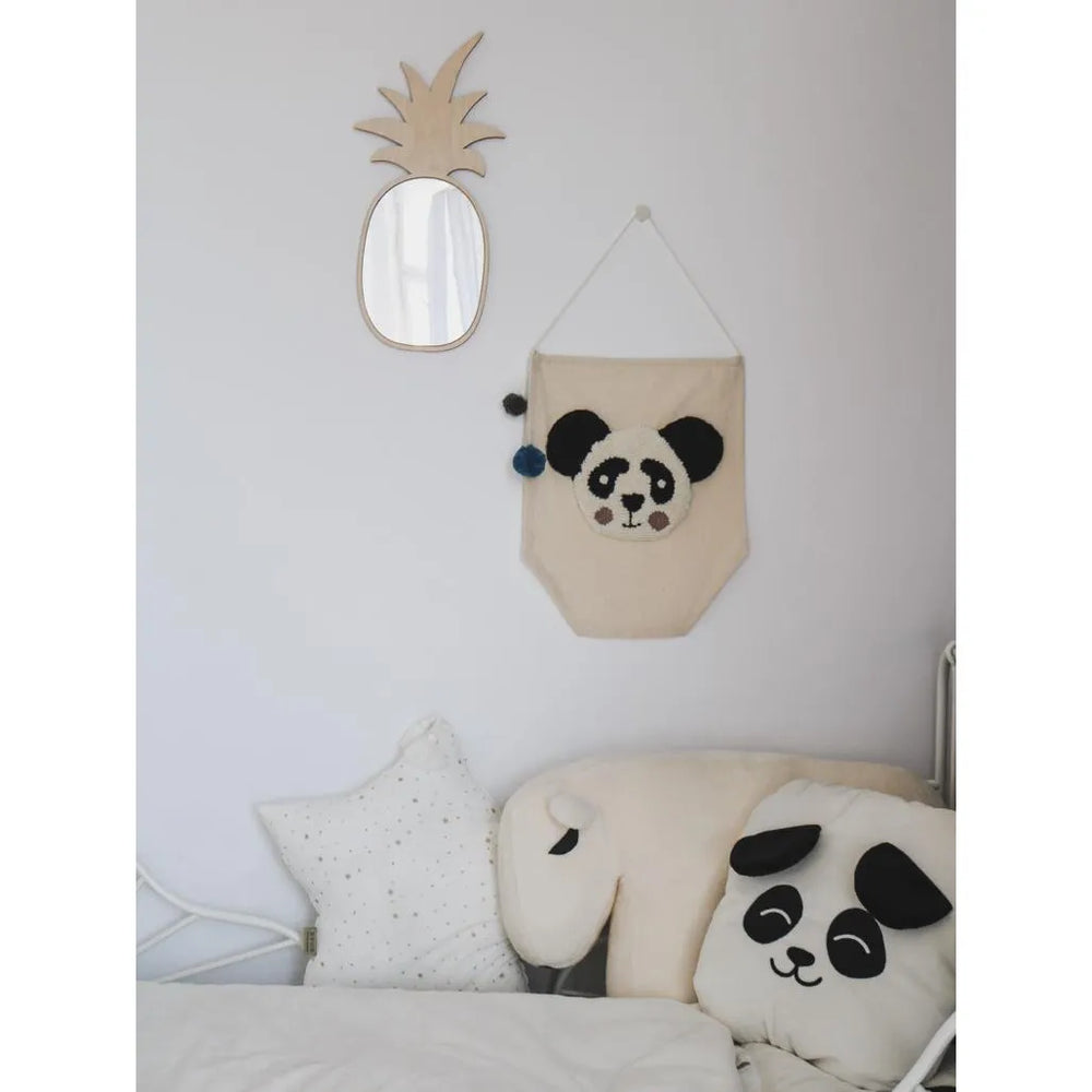 Pineapple Shaped Mirror - Safe Acrylic and Wooden Mirror Suitable for Kids - 23cmx48cm - Wall Decoration - Cut It