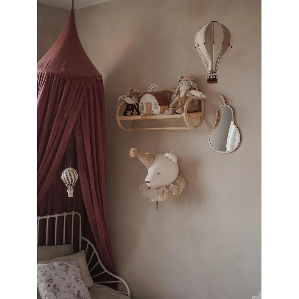 Zrcadlo ve tvaru hrušky - Bezpečné akrylové a dřevěné zrcadlo vhodné pro děti - 23cmx35cm - Nástěnná dekorace - Cut It