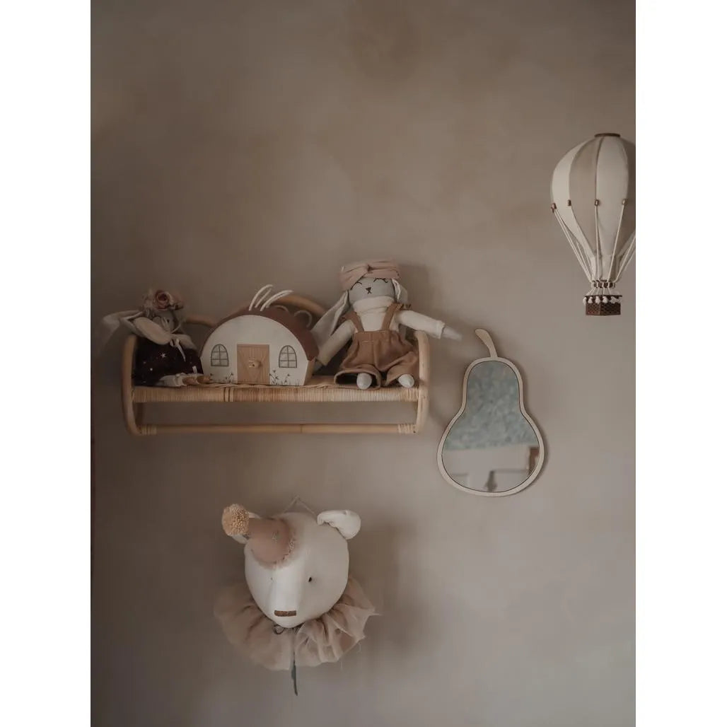 Pear Shaped Mirror - Safe Acrylic and Wooden Mirror Suitable for Kids - 23cmx35cm - Wall Decoration - Cut It