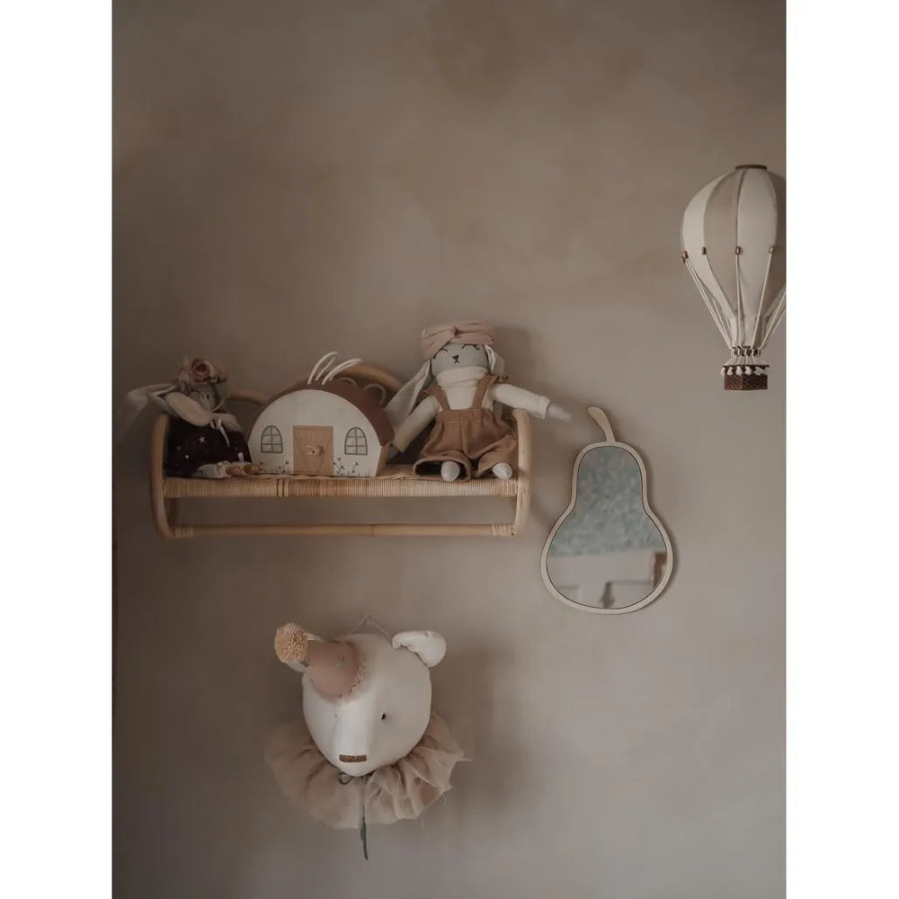 Pear Shaped Mirror - Safe Acrylic and Wooden Mirror Suitable for Kids - 23cmx35cm - Wall Decoration - Cut It