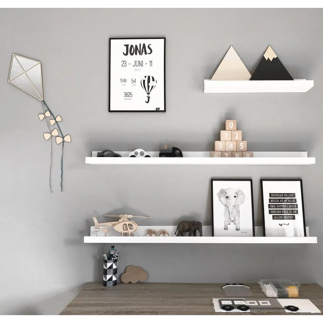 Kite Mirror - Safe Acrylic and Wooden Mirror for Kids - 32cmx21cm - Wall Decoration - Cut It Now