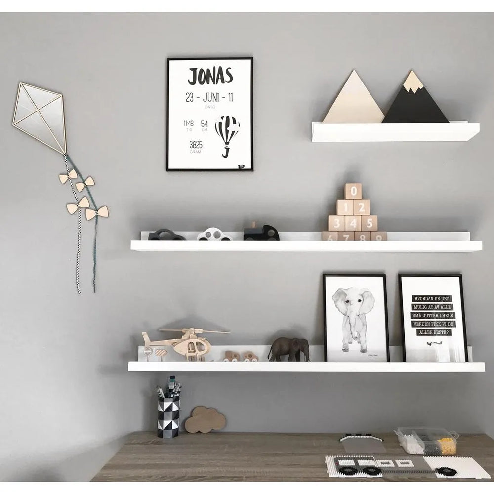 Kite Mirror - Safe Acrylic and Wooden Mirror for Kids - 32cmx21cm - Wall Decoration - Cut It Now